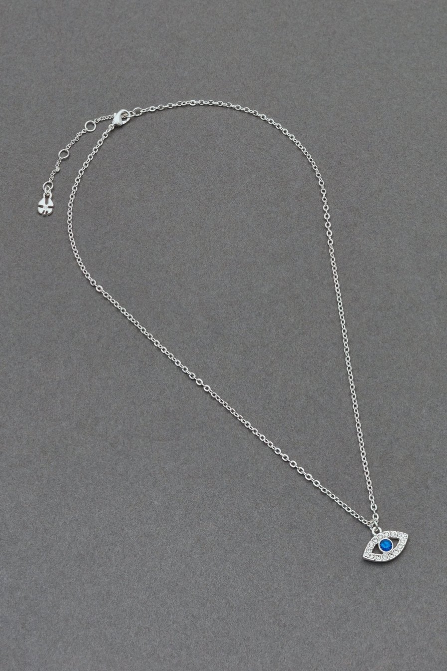 delicate evil eye pendant